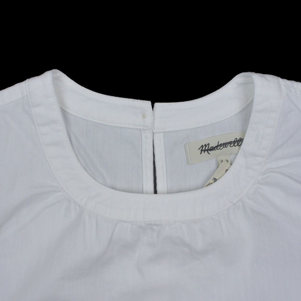 New MADEWELL Size XS Denim Tie-Cuff Shirt in Pure White - Picture 7 of 7